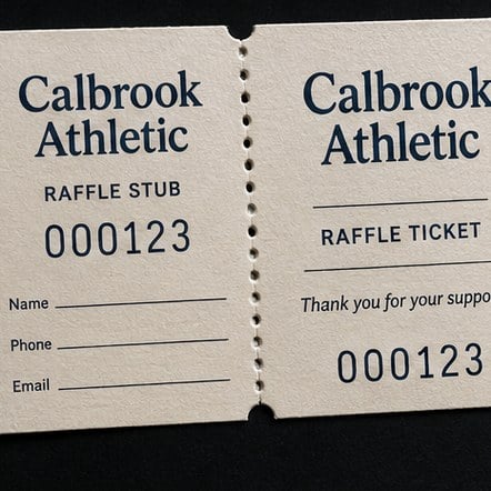 Custom printed raffle tickets in bulk
