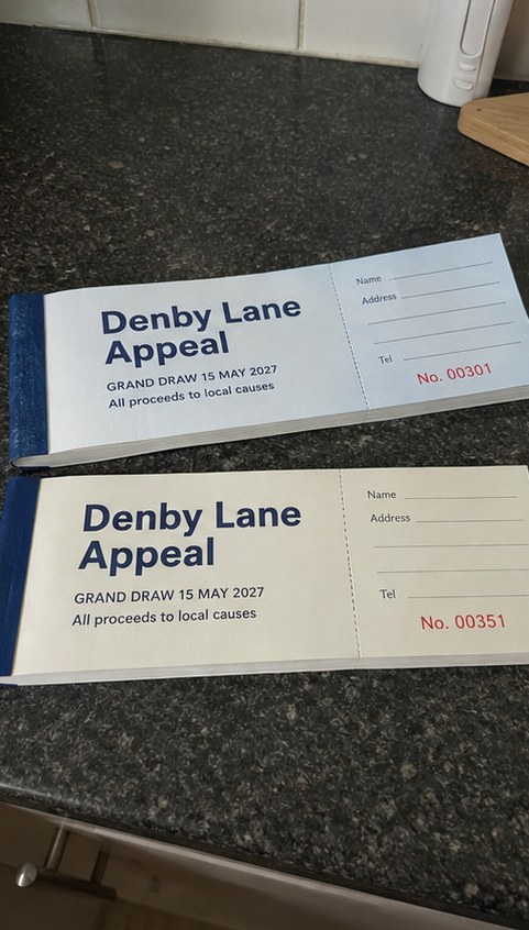 Custom raffle tickets — customer photo