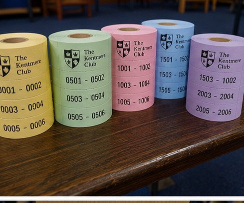 Customized raffle tickets for clubs and community groups