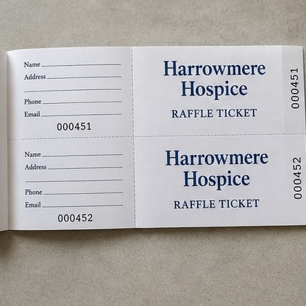 Numbered Books of Tickets with custom branding